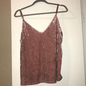 Pink Velvet Tank Top